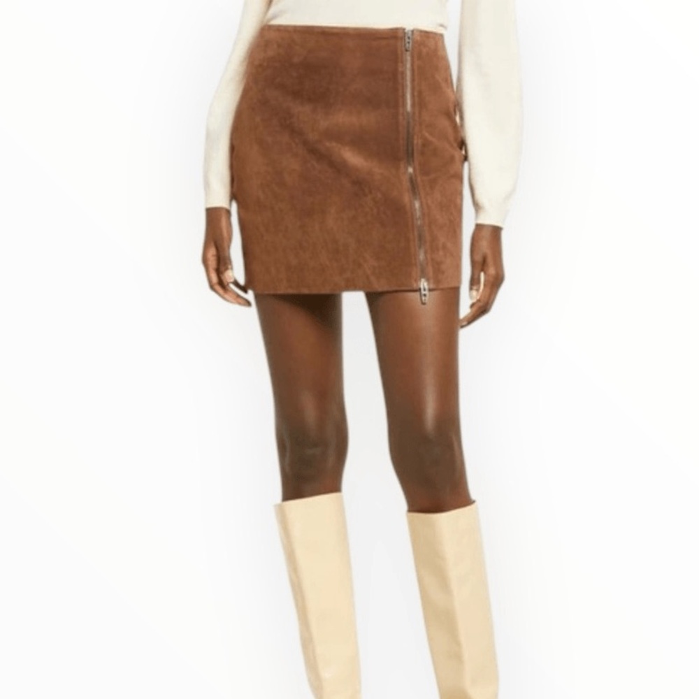 Blank NYC Tan Suede Mini Skirt